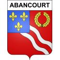 Pegatinas escudo de armas de Abancourt adhesivo de la etiqueta engomada