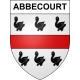Pegatinas escudo de armas de Abbecourt adhesivo de la etiqueta engomada