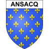 Pegatinas escudo de armas de Ansacq adhesivo de la etiqueta engomada