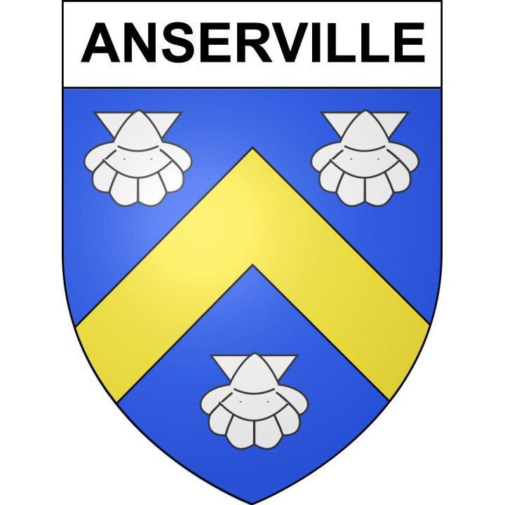 Pegatinas escudo de armas de Anserville adhesivo de la etiqueta engomada