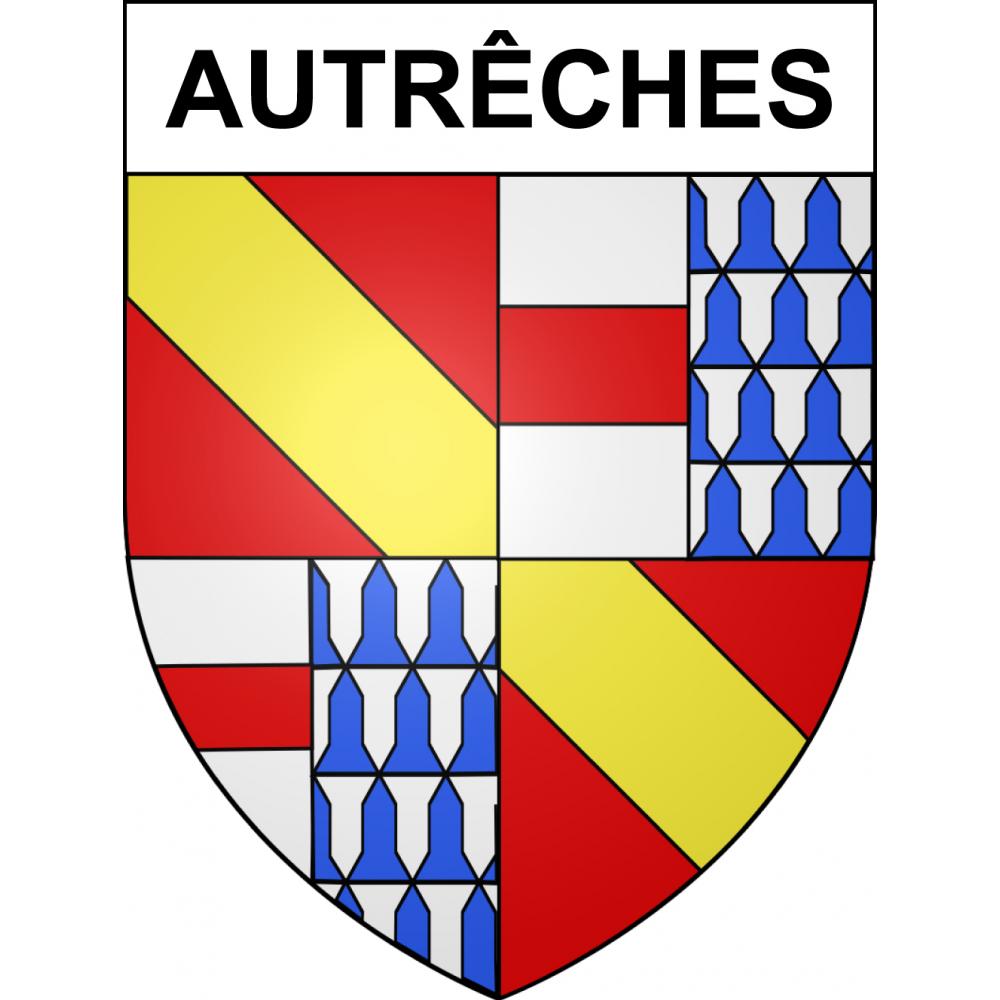 Stickers coat of arms Autrêches adhesive sticker
