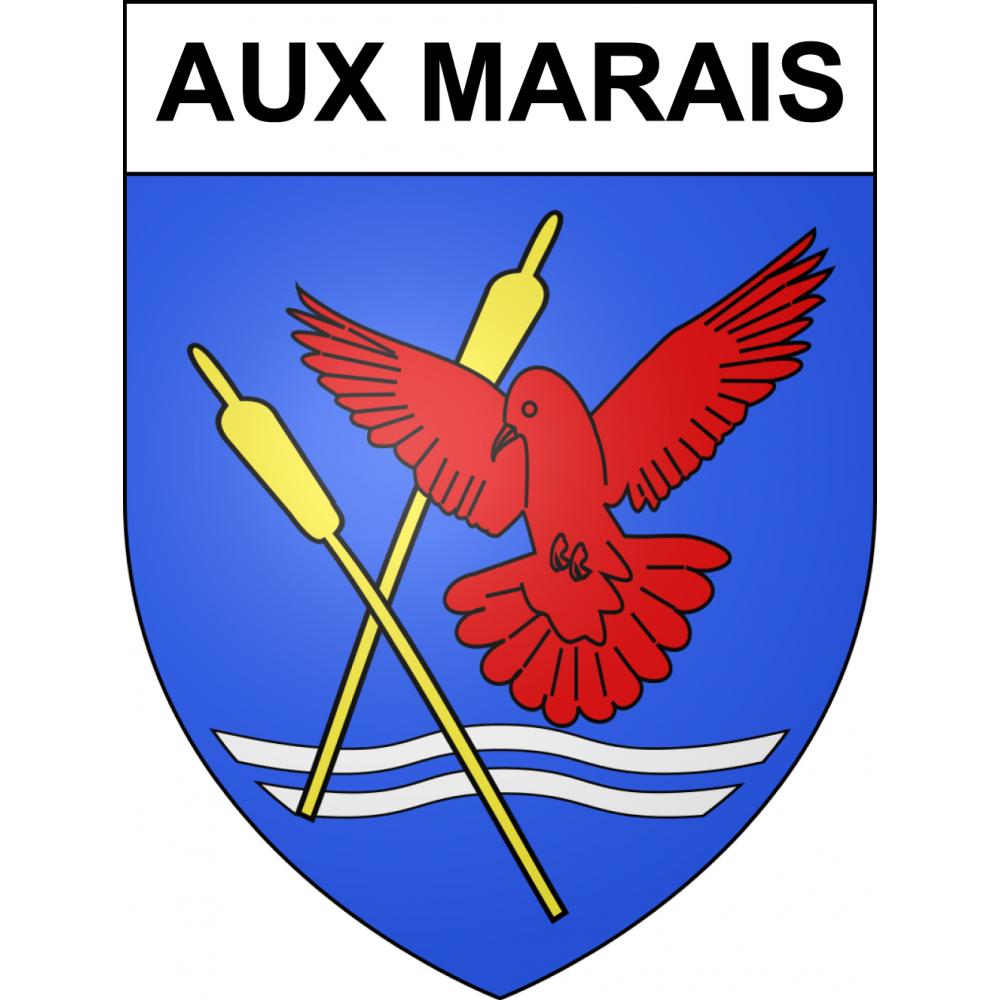 Aux Marais 60 ville sticker blason écusson autocollant adhésif