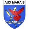 Aux Marais 60 ville sticker blason écusson autocollant adhésif