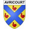 Pegatinas escudo de armas de Avricourt adhesivo de la etiqueta engomada