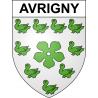 Pegatinas escudo de armas de Avrigny adhesivo de la etiqueta engomada