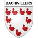 Bachivillers 60 ville sticker blason écusson autocollant adhésif