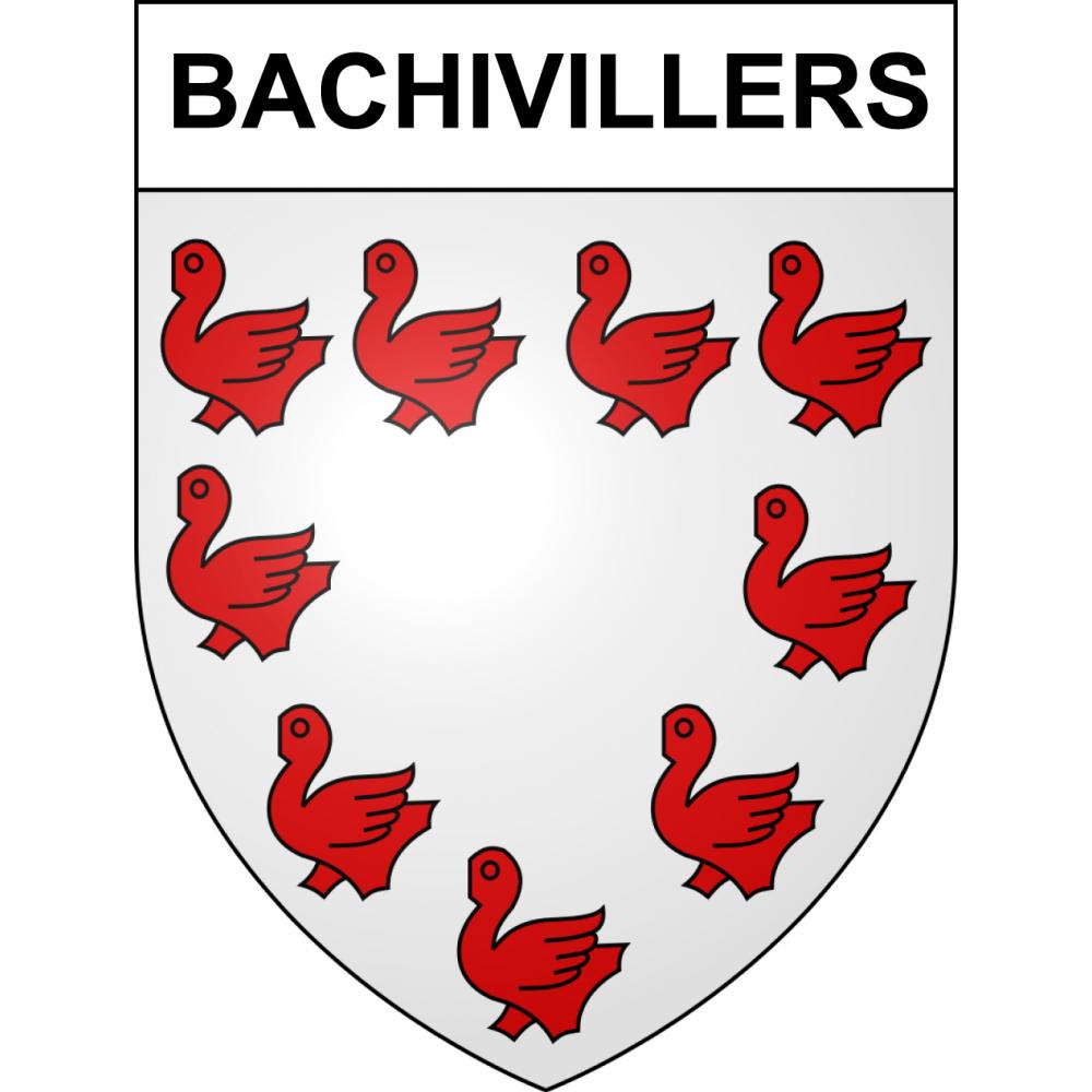 Bachivillers 60 ville sticker blason écusson autocollant adhésif