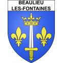 Beaulieu-les-Fontaines 60 ville sticker blason écusson autocollant adhésif