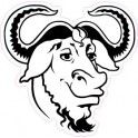 GNU de software libre suave logotipo de la etiqueta engomada de la etiqueta engomada