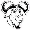 GNU logiciel soft libre logo sticker autocollant