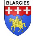 Blargies 60 ville sticker blason écusson autocollant adhésif