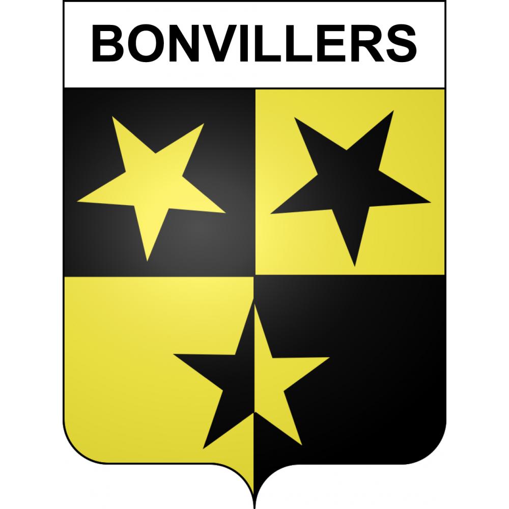 Pegatinas escudo de armas de Bonvillers adhesivo de la etiqueta engomada