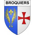 Broquiers 60 ville sticker blason écusson autocollant adhésif