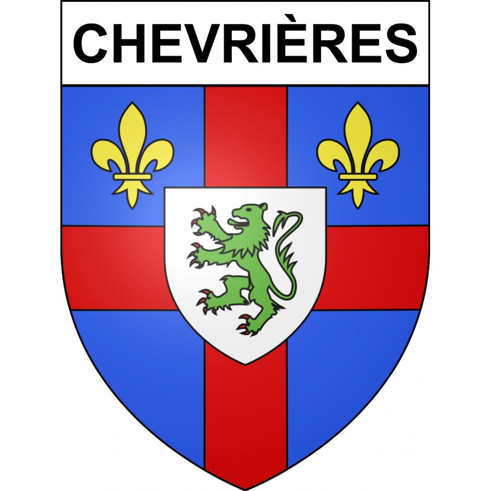 Chevrières 60 ville sticker blason écusson autocollant adhésif