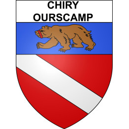 Chiry-Ourscamp Sticker wappen, gelsenkirchen, augsburg, klebender aufkleber