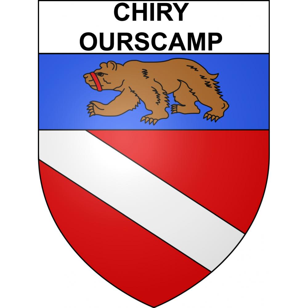 Chiry-Ourscamp 60 ville sticker blason écusson autocollant adhésif