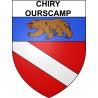 Pegatinas escudo de armas de Chiry-Ourscamp adhesivo de la etiqueta engomada