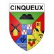 Stickers coat of arms Cinqueux adhesive sticker