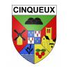 Cinqueux 60 ville sticker blason écusson autocollant adhésif