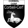 Pegatinas escudo de armas de Corbeil-Cerf adhesivo de la etiqueta engomada