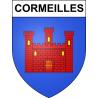 Cormeilles Sticker wappen, gelsenkirchen, augsburg, klebender aufkleber