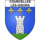 Pegatinas escudo de armas de Courcelles-lès-Gisors adhesivo de la etiqueta engomada