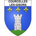 Courcelles-lès-Gisors 60 ville sticker blason écusson autocollant adhésif
