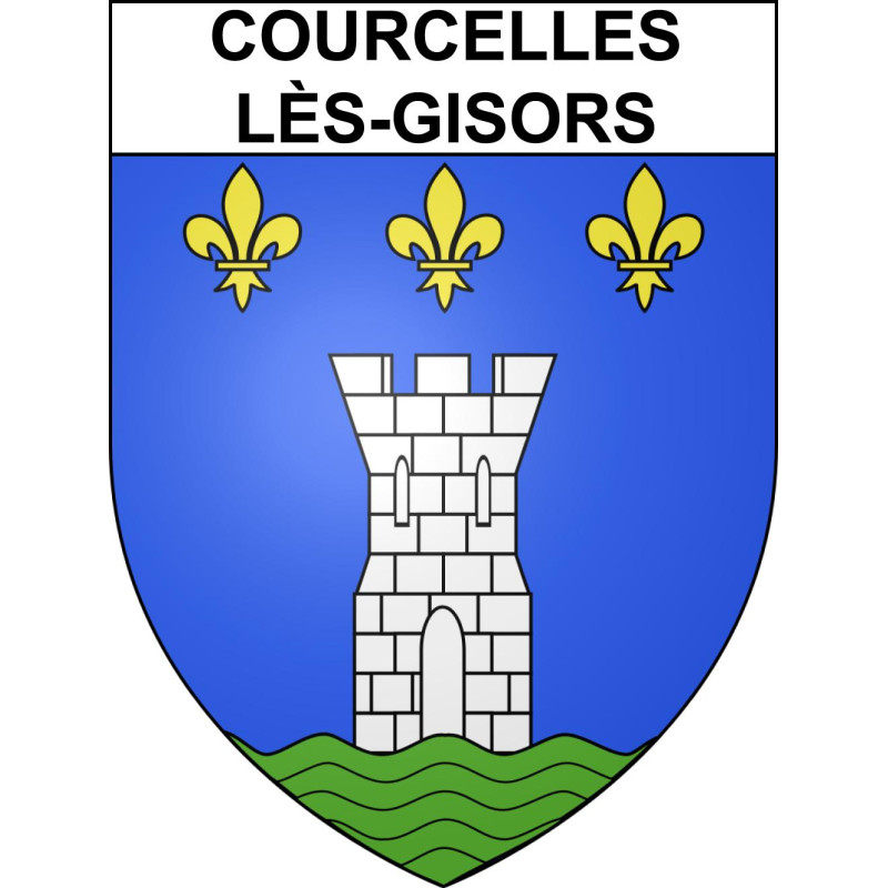 Stickers coat of arms Courcelles-lès-Gisors adhesive sticker