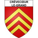 Crèvecœur-le-Grand 60 ville sticker blason écusson autocollant adhésif