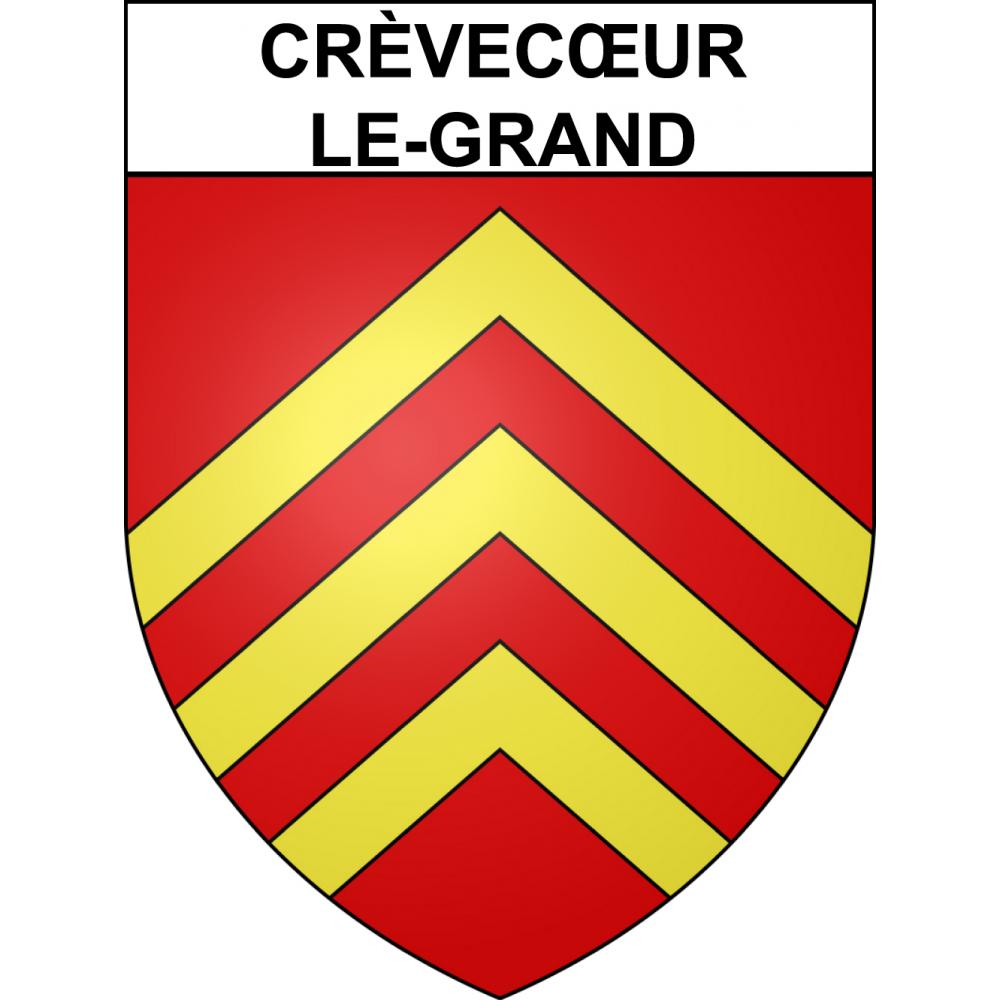 Crèvecœur-le-Grand Sticker wappen, gelsenkirchen, augsburg, klebender aufkleber