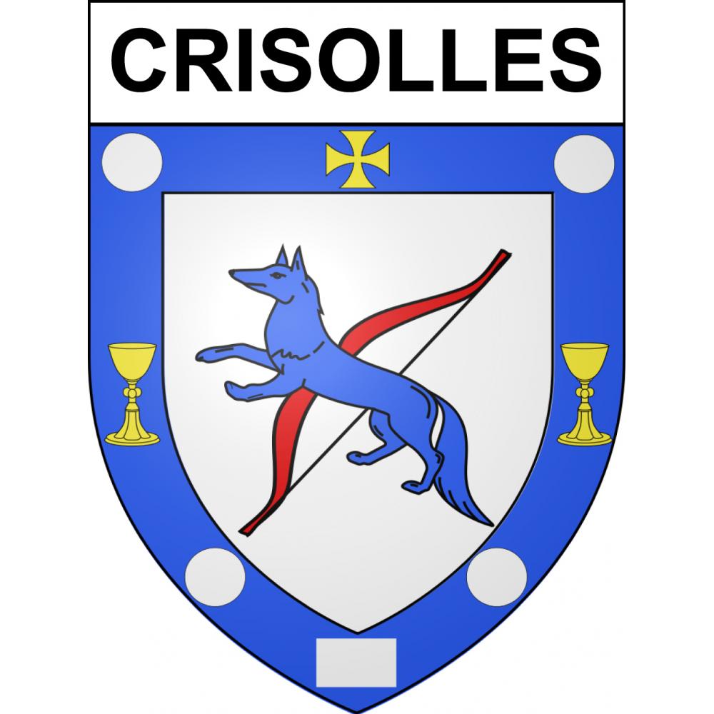 Stickers coat of arms Crisolles adhesive sticker