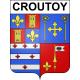 Croutoy 60 ville sticker blason écusson autocollant adhésif