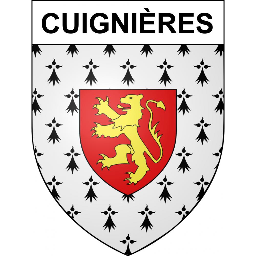 Cuignières 60 ville sticker blason écusson autocollant adhésif