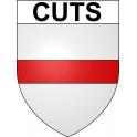 Cuts 60 ville sticker blason écusson autocollant adhésif