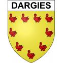 Dargies 60 ville sticker blason écusson autocollant adhésif