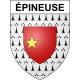 Épineuse 60 ville sticker blason écusson autocollant adhésif