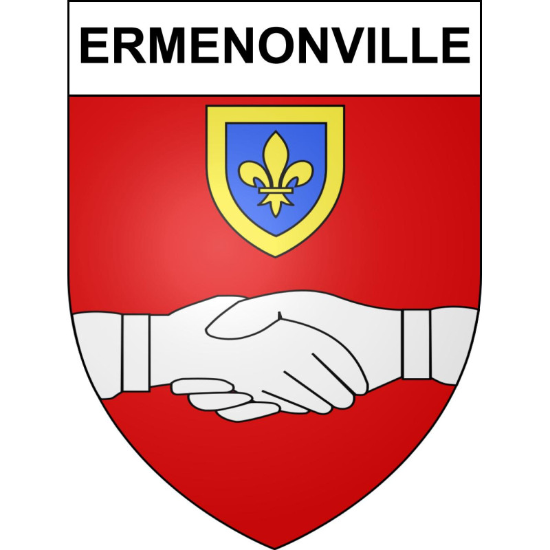 Ermenonville 60 ville sticker blason écusson autocollant adhésif
