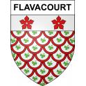 Flavacourt 60 ville sticker blason écusson autocollant adhésif