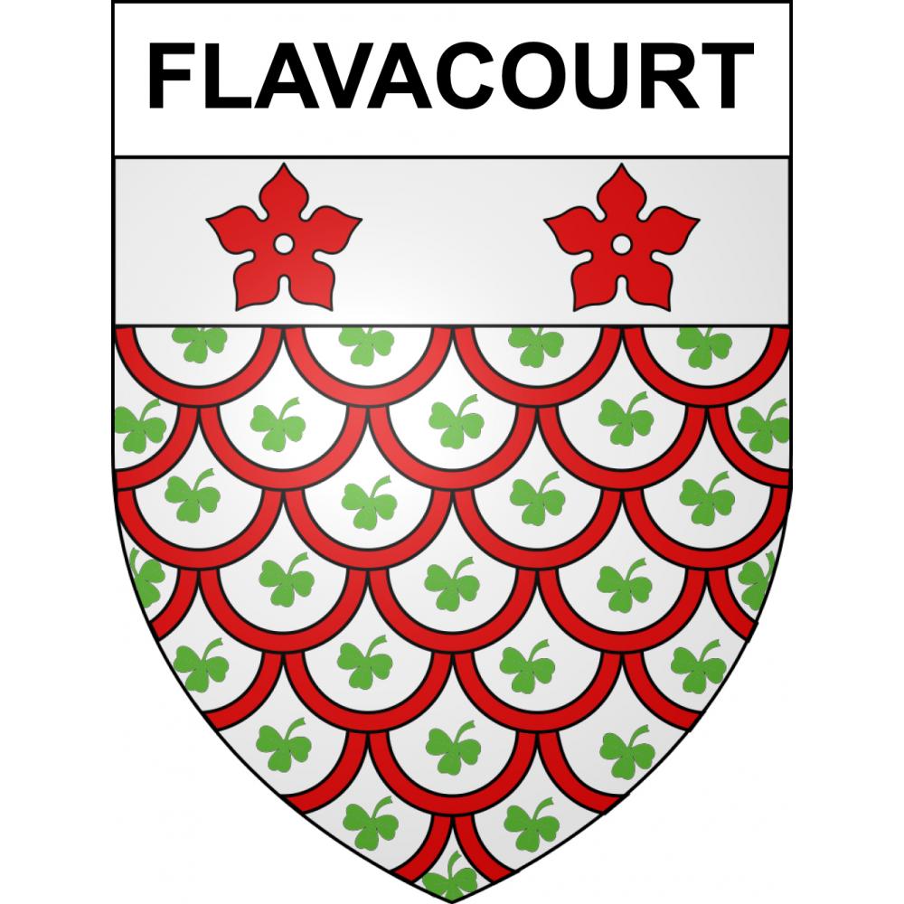Flavacourt 60 ville sticker blason écusson autocollant adhésif