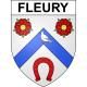 Pegatinas escudo de armas de Fleury adhesivo de la etiqueta engomada