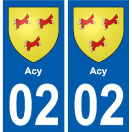 02 Vervins ville autocollant plaque