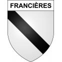 Francières 60 ville sticker blason écusson autocollant adhésif