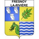 Fresnoy-la-Rivière 60 ville sticker blason écusson autocollant adhésif