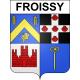 Pegatinas escudo de armas de Froissy adhesivo de la etiqueta engomada