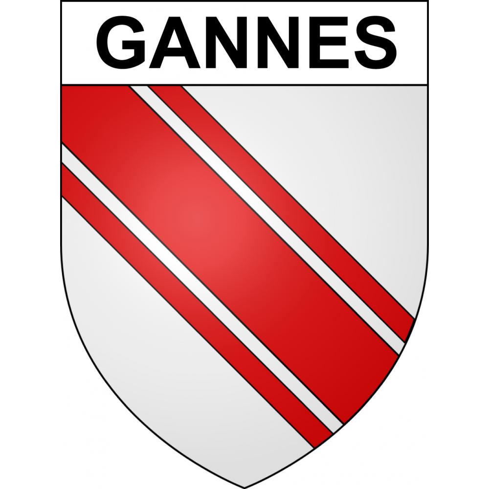 Gannes 60 ville sticker blason écusson autocollant adhésif