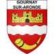 Gournay-sur-Aronde Sticker wappen, gelsenkirchen, augsburg, klebender aufkleber
