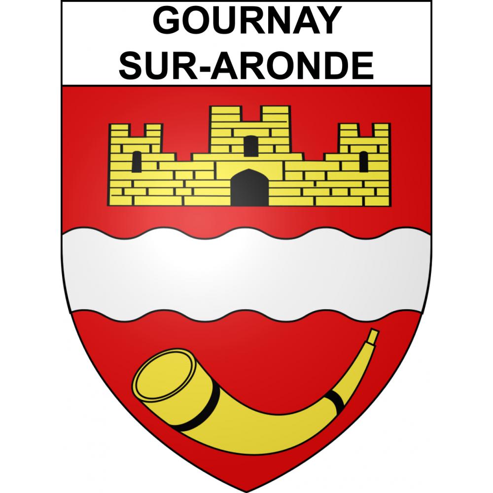 Gournay-sur-Aronde 60 ville sticker blason écusson autocollant adhésif