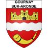 Pegatinas escudo de armas de Gournay-sur-Aronde adhesivo de la etiqueta engomada