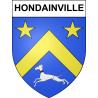 Pegatinas escudo de armas de Hondainville adhesivo de la etiqueta engomada