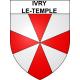Pegatinas escudo de armas de Ivry-le-Temple adhesivo de la etiqueta engomada